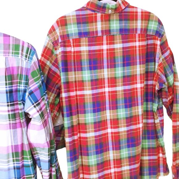 Lot of 2 Tops American Eagle Plaid Vintage Fit XL Button-Down LSL Pockets Cotton - Picture 12 of 12